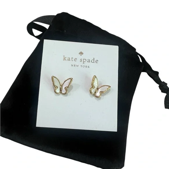 Kate Spade In A Flutter Mother Of Pearl Butterfly Earrings - Picture 1 of 3
